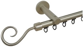 Galerie simpla prindere perete teava profil 19 mm hak crom mat (Alege marime: 360 cm)