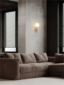 Aplica LED decorativa ceramica bej, alb, OBRIE