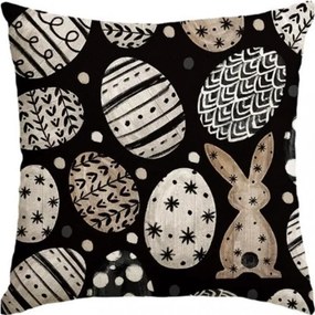 Fata de perna din in ZAYNOIR 45x45 cm, negru