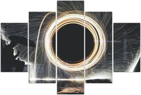 Tablou - Show de lumini în ploaie (150x105 cm)