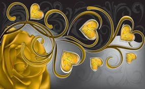 Fototapet - Arta florală - abstract (152,5x104 cm), în 8 de alte dimensiuni noi