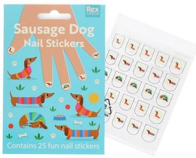 Set creativ Sunny Sausage Dog – Nail stickers – Rex London