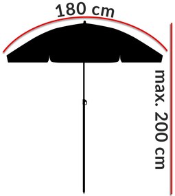 Deuba Floarea soarelui de gradina Kipr 180 cm - antracit
