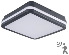 Brilagi - Corp de iluminat LED de exterior cu senzor BENE, 18W, 230V, 22x22 cm, IP54