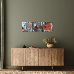 Tablou - Zgârie-nori (cu ceas) (90x30 cm)