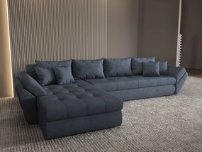 Colțar extensibil dumonde cu ladă de depozitare si sezut confortabil din spuma high-density, Loana XL Enjoy Antracit 335x185 cm