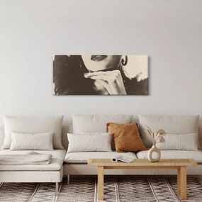 Tablou - Vintage, poza unei femei (120x50 cm)