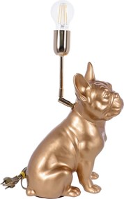 Lampa ceramica Bulldog auriu h 35 cm