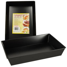 Tavă de copt texturată pentru produse de patiserie 36cm x 24 5cm x 60cm negru