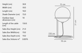 Veioza moderna minimalista design scandinav Wilson