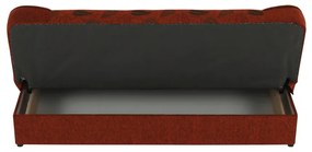 Canapea extensibilă, material textil cărămiziu/model, ASIA NEW