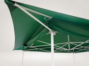 Cort pliabil rapid din oțel, 3 × 3 m, cu acoperiș prelungit, Verde