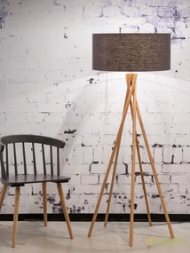 Lampadar realizat din materiale naturale, durabile si ecologice, KILIMANJARO/F gri inchis