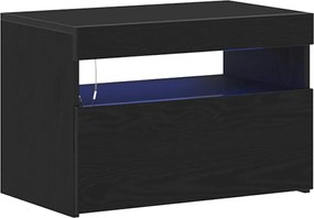 vidaXL Dulap de noapte Stejar Negru 60 x 35 x 40 cm Lemn compozit