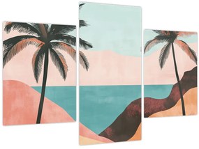 Tablou - Palmieri la mare (90x60 cm)