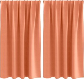 vidaXL Perdele Opaque cu Inel 2 pcs Terracota 140 x 140 cm Poliester