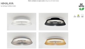 Lustra LED Smart cu Ventilator si telecomanda HIMALAYA argintiu