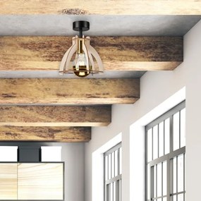 Lustră aplicată LANDO 1xE27/15W/230V fag