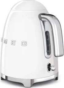 Fierbator electric SMEG KLF03WHEU, 2400W, 1.7 l, Oțel inoxidabil, Filtru lavabil, Auto. off, Alb