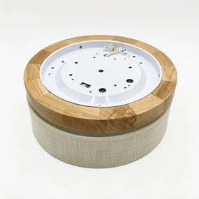 Brilagi - Plafonieră LED BELLADONNA, 20W/230V, Ø 30 cm, crem/stejar