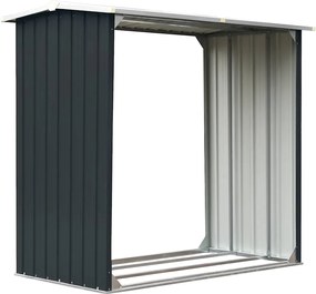 vidaXL Șopron depozitare lemne antracit 172x91x154 cm oțel galvanizat