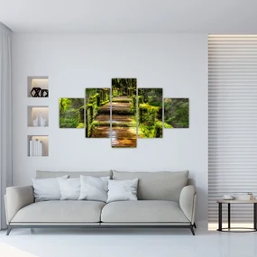 Tablou cu scări într-o pădure tropicală (125x70 cm), în 40 de alte dimensiuni noi