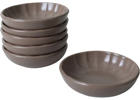 Set de 6 boluri din ceramică Laguna 12 cm, maro