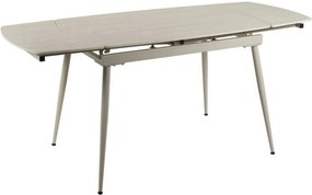 Masa extensibila VELA, grej cu efect de piatra travertin, ceramica/met