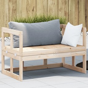 Canapea banchetă extensibilă de grădină, lemn masiv de pin