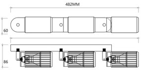Spot VERTICAL 3xGU10/8W/230V negru