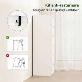HOMCOM comoda îngustă cu sertare | Aosom Romania