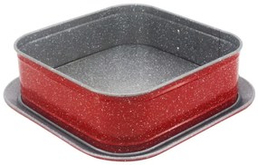 Tava detasabila Voltz V51223RS, 27.5 cm, Acoperire de marmura, Rosie