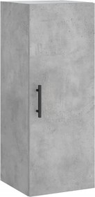 vidaXL Dulap montat pe perete, gri beton, 34,5x34x90 cm