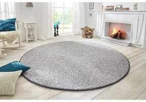 Covor gri rotund ø 200 cm Wolly – BT Carpet