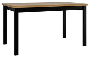 Masă sufragerie extensibilă Deasal 80 x 140 180 II (Stejar grandson + Negru) (pentru 4-8 persoane). 1105366