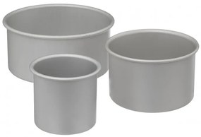 Set 3 forme patiserie Milica, aluminiu anodizat, 10 x 10, 15 x 10, 20 x 10 cm
