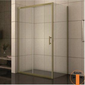 Cabina de dus dreptunghiulara Inter Ceramic cu usa glisanta 120x80 cm auriu - transparent