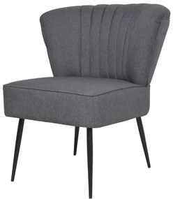 vidaXL Scaun cocktail, gri închis, material textil