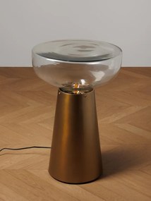Masuta laterala iluminata, din metal si sticla, Marvela