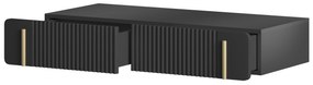 Masă de toaletă Malmi 100 cm suspendată - negru mat / auriu