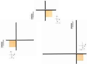 Aplica de perete cu lumina ambientala LED Cross 80cm