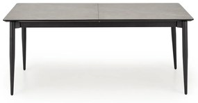 Masa extensibila Charles marmura gri/negru L180-260 cm