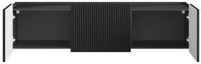 Dulap TV Malmi 150 cm suspendată - negru mat / auriu