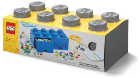 Cutie depozitare cu 2 sertare LEGO®, gri închis