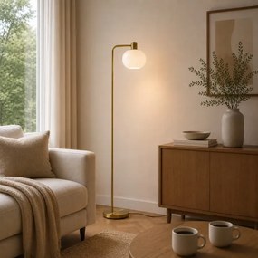 Brilliant - Lampă de podea FANNY 1xE27/20W/230V alamă