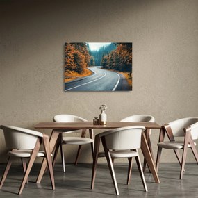 Tablou pe sticlă - Drumul cu serpentine (70x50 cm)