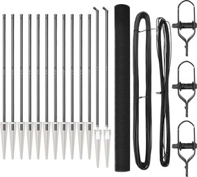 vidaXL Stâlp de gard. Gri 25 x 1,5 m (rulou plasă 16 x 16 mm)