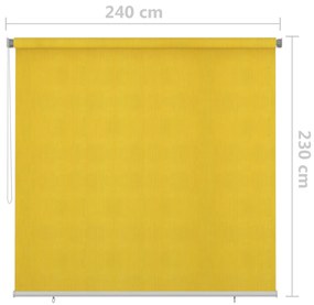 Jaluzea tip rulou de exterior, 240x230 cm, galben Galben, 240 x 230 cm