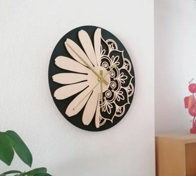 SENTOP | Ceas de perete din lemn floarea vieții | SEDMA