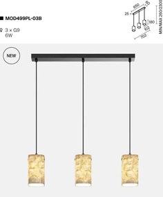 Lustra, Pendul Maris din metal auriu si scoica Capiz